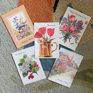 AMERICAN classics I AMVETS? I Lot of 5 Assorted Greeting Cards I Litho in USA